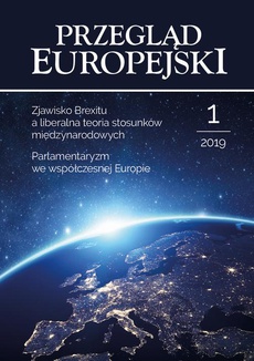Обкладинка книги з назвою:Przegląd Europejski 2019/1
