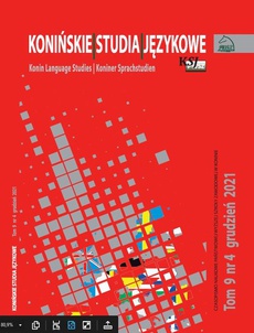 The cover of the book titled: Konińskie Studia Językowe Tom 9 Nr 4 2021