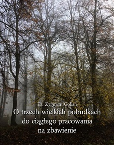 The cover of the book titled: O trzech wielkich pobudkach do ciągłego pracowania na zbawienie