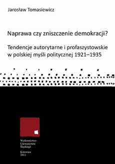 The cover of the book titled: Naprawa czy zniszczenie demokracji?