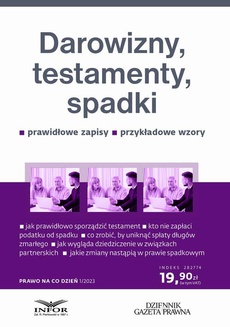 The cover of the book titled: Darowizny testamenty spadki