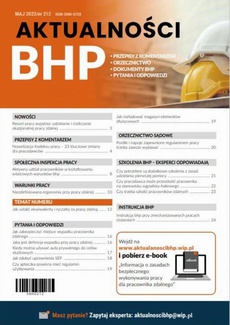 Обложка книги под заглавием:Aktualności BHP – maj 2023/212