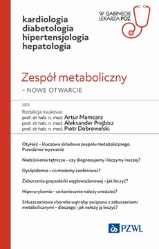 Обложка книги под заглавием:W gabinecie lekarza POZ. Zespół metaboliczny – nowe otwarcie