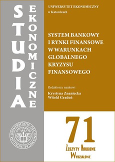 The cover of the book titled: System bankowy i rynki finansowe w warunkach globalnego kryzysu finansowego. SE 71