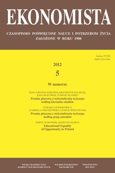 Okładka książki o tytule: Ekonomista 2012 nr 5