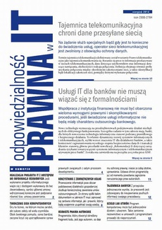 The cover of the book titled: Odpowiedzialność prawna w IT sierpień 2013
