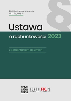 The cover of the book titled: Ustawa o rachunkowości 2023
