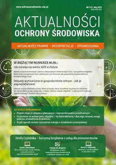 The cover of the book titled: AKTUALNOŚCI OCHRONY ŚRODOWISKA nr 215