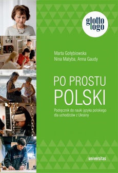 The cover of the book titled: Po prostu polski Podręcznik do nauki języka polskiego dla uchodźców z Ukrainy