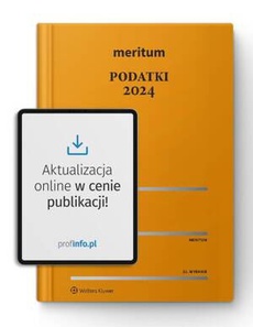 The cover of the book titled: Meritum Podatki 2024