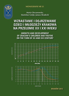 Okładka książki o tytule: Wzrastanie i dojrzewanie dzieci i młodzieży Krakowa na przełomie XX i XXI wieku
