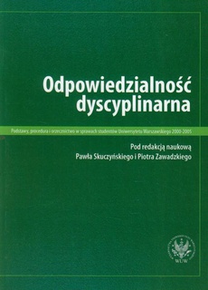 The cover of the book titled: Odpowiedzialność dyscyplinarna