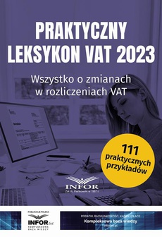 The cover of the book titled: Praktyczny Leksykon VAT 2023