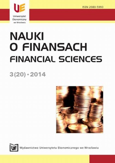 Okładka książki o tytule: Nauki o Finansach 3(20)/2014