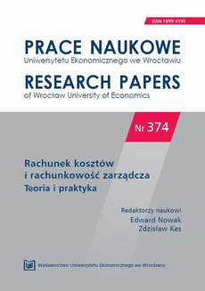 The cover of the book titled: Rachunek kosztów i rachunkowość zarządcza. Teoria i praktyka. PN 374