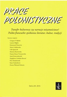 The cover of the book titled: Prace Polonistyczne t. 70/2015