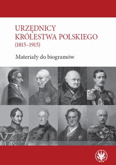 Обложка книги под заглавием:Urzędnicy Królestwa Polskiego (1815-1915)