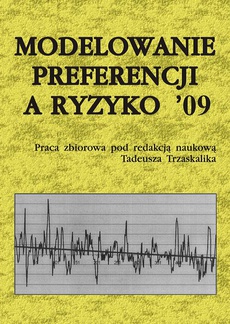 The cover of the book titled: Modelowanie preferencji a ryzyko '09