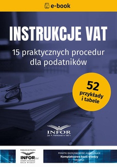 Обложка книги под заглавием:Instrukcje VAT. 15 praktycznych procedur dla podatników