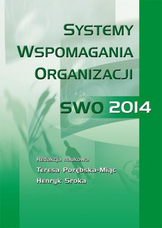 The cover of the book titled: Systemy wspomagania organizacji SWO 2014