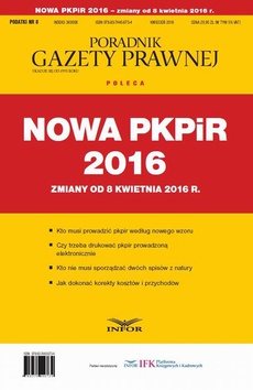 Okładka książki o tytule: Nowa PKPIR 2016 – zmiany od 8 kwietnia 2016 r.