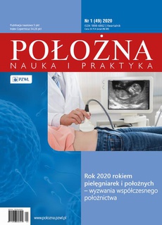 The cover of the book titled: Położna. Nauka i Praktyka 1/2020