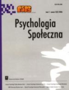 The cover of the book titled: Psychologia Społeczna nr 2(4)/2007