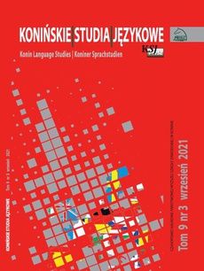 The cover of the book titled: Konińskie Studia Językowe Tom 9 Nr 3 2021