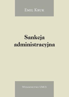 The cover of the book titled: Sankcja administracyjna