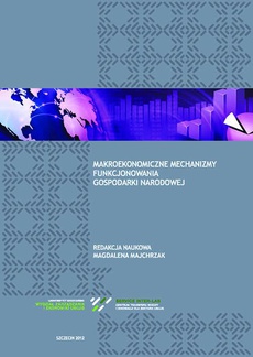 The cover of the book titled: Makroekonomiczne mechanizmy funkcjonowania gospodarki narodowej