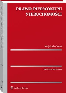 The cover of the book titled: Prawo pierwokupu nieruchomości