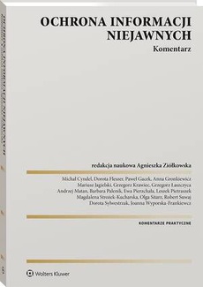 The cover of the book titled: Ochrona informacji niejawnych. Komentarz