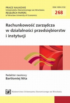 The cover of the book titled: Rachunkowość zarządcza w działalności przedsiębiorstw i instytucji