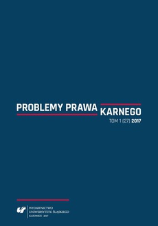 The cover of the book titled: "Problemy Prawa Karnego" 2017, nr 1 (27)