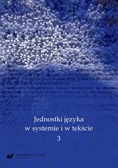 Обложка книги под заглавием:Jednostki języka w systemie i w tekście 3