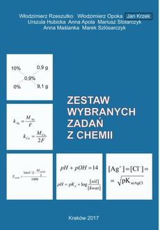 The cover of the book titled: Zestaw wybranych zadań z chemii