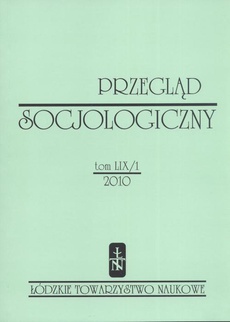 The cover of the book titled: Przegląd Socjologiczny t. 59 z. 1/2010