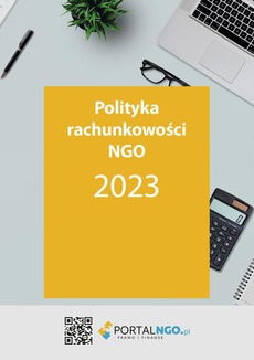 The cover of the book titled: Polityka rachunkowości NGO 2023