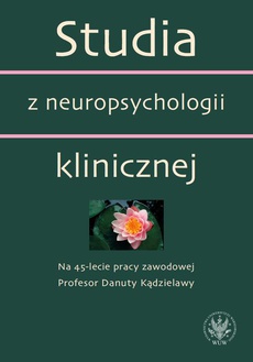 The cover of the book titled: Studia z neuropsychologii klinicznej