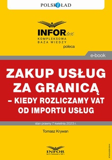 The cover of the book titled: Zakup usług za granicą – kiedy rozliczamy VAT od importu usług