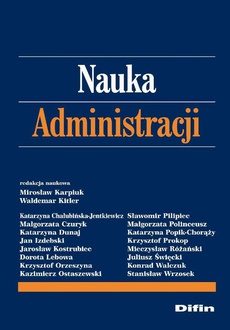 The cover of the book titled: Nauka administracji