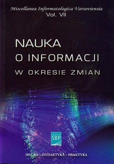 The cover of the book titled: Nauka o informacji w okresie zmian