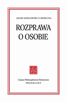 The cover of the book titled: Rozprawa o osobie