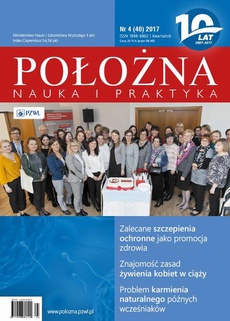 The cover of the book titled: Położna. Nauka i Praktyka 4/2017