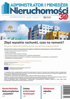 Обложка книги под заглавием:Administrator i Menedżer Nieruchomości 10/2020