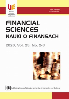 The cover of the book titled: Financial Sciences 25/2-3