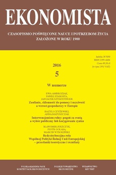 The cover of the book titled: Ekonomista 2016 nr 5