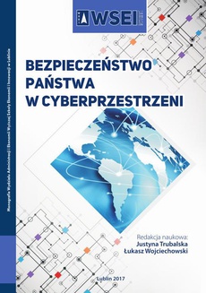The cover of the book titled: Bezpieczeństwo państwa w cyberprzestrzeni
