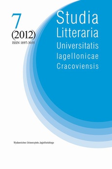 The cover of the book titled: Studia Litteraria Universitatis Iagellonicae Cracoviensis 7 (2012)