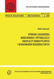 The cover of the book titled: Wybrane zagadnienia modelowa i optymalizacji skraplaczy energetycznych i wymienników regeneracyjnych